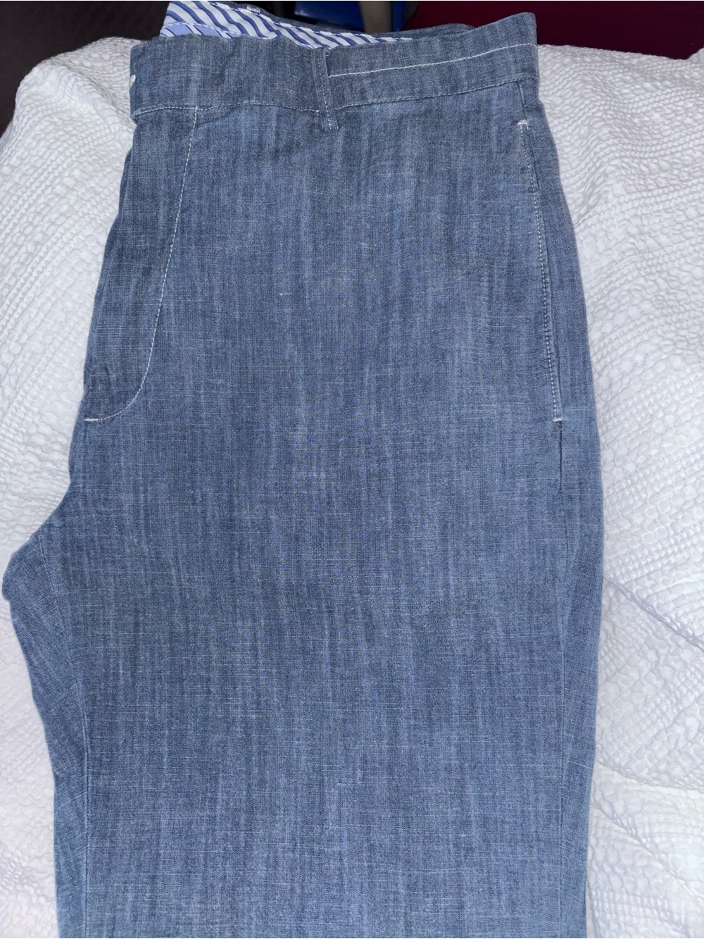 Men's Blue Denim Color Dress Pants Size: 36 x30